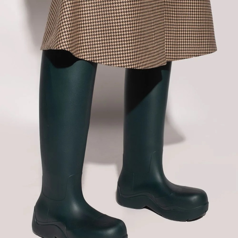 Bottega Veneta Dark Green Women's Rain Boots